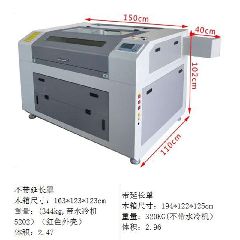 Machine gravure laser CO₂ 9060 150W avec tube Reci W6, refroidisseur et capot d’extension – Electronic Shop Tunisie